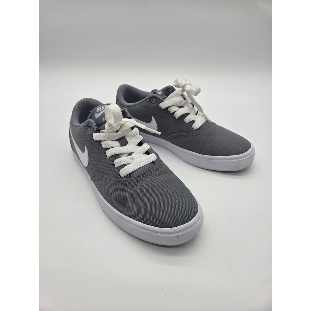 Nike SB Check Solarsoft 6.5 Grey Womens Skate Shoes 921463-011 Canvas Low Top